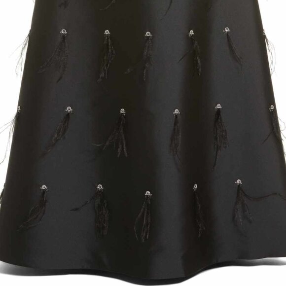 𝐒𝐭. 𝐉𝐨𝐡𝐧 Silk Blend Hand Beaded Mikado Gown - Picture 6 of 16